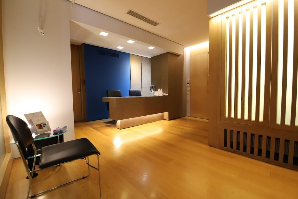 Corridor of the Pelargos IVF Clinic in Athens – a modern medical center for in vitro fertilization and reproductive medicine